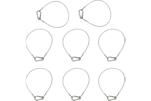 EKUNBUY Safety Cable Lock, Stainless Steel Cable with Loops Heavy Duty Bike Lock Hook Flexible Security Steel Cable Wire Lock and Chain for Luggage Hanging Light Plant Picture