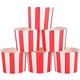 Webake Full Size 6oz Paper Baking Cups Red Cupcake Liners Paper Snack Cups for Popcorn Cupcake Muffin Case Cupcake Bath Bomb,