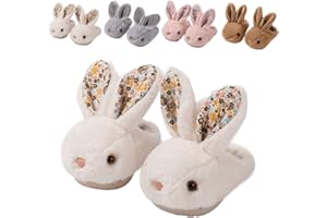 Fadezar Toddler Rabbit Winter Slippers - Soft Plush Indoor Bunny Slippers for Girls & Boys