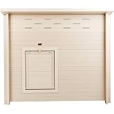 New Age Pet&reg; ECOFLEX&reg; Fontana Jumbo Chicken Coop, Tan | Urban barn style coop for 4-6 chickens; side nesting box with hinged lid; removable roof for easy cleaning