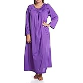 Shadowline Women's Petals 53 Inch Long Sleeve Long Gown