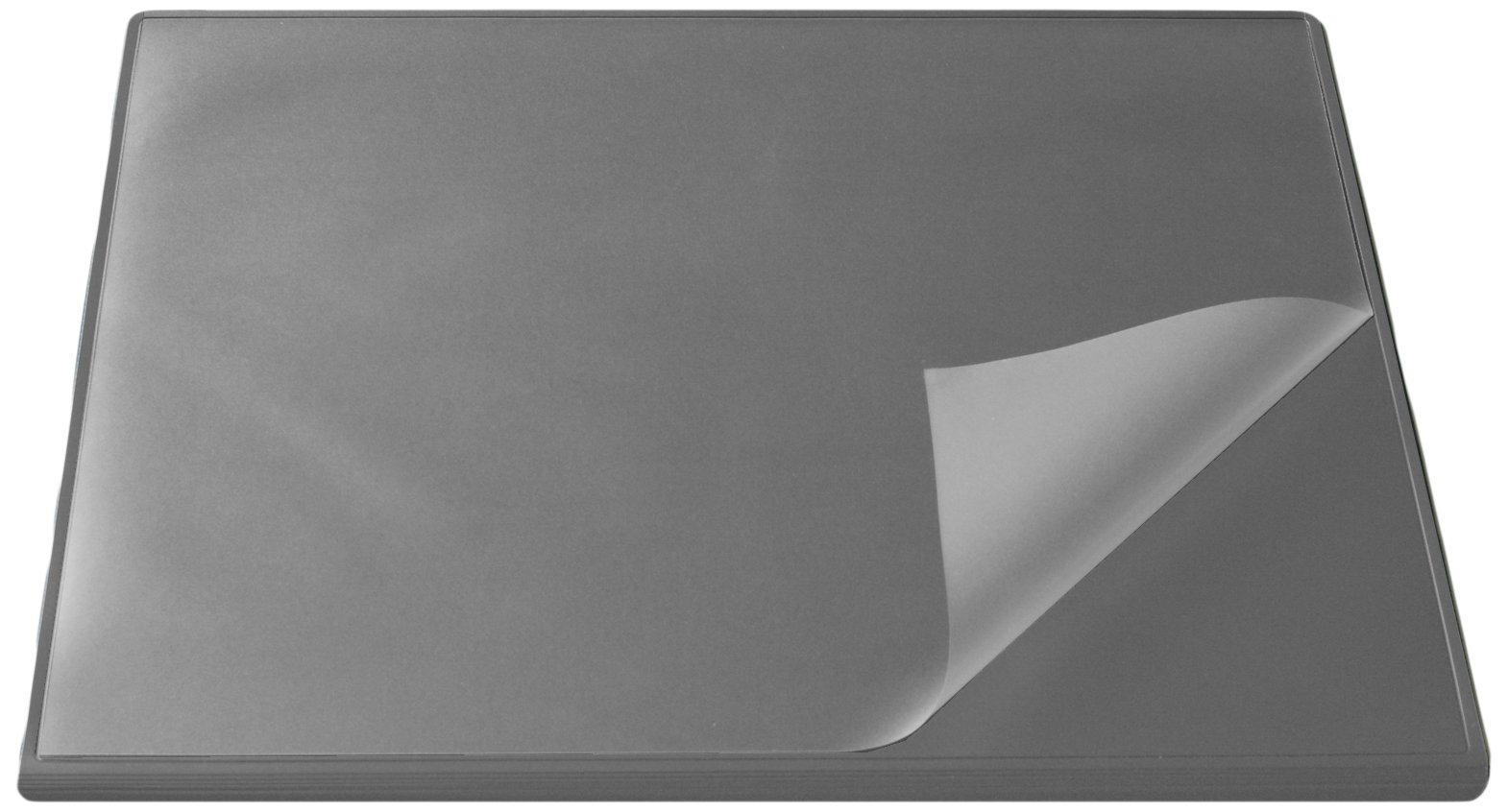 Läufer Durella Flexoplan 44623 Desk Mat with Edge Protection and Transparent Pad 52 x 65 cm Non-Slip Grey
