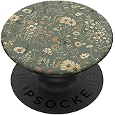 Sage Green Wildflower Floral Botanical Cottagecore PopSockets Adhesive PopGrip