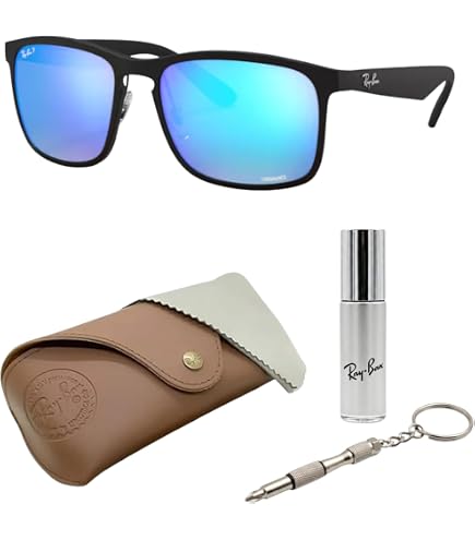 Amazon.com: Ray-Ban RB4330CH CHROMANCE Square Sunglasses with