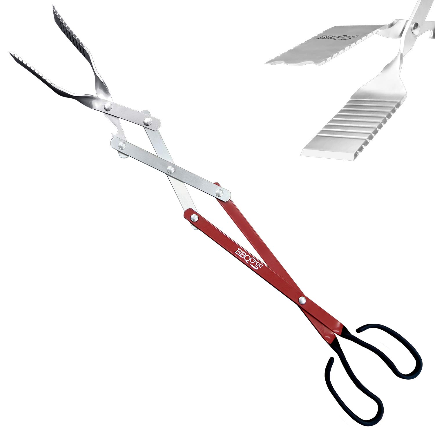 BBQCroc 3 in 1 Barbecue Tool 26inch Extra Light and Extra Long Tongs