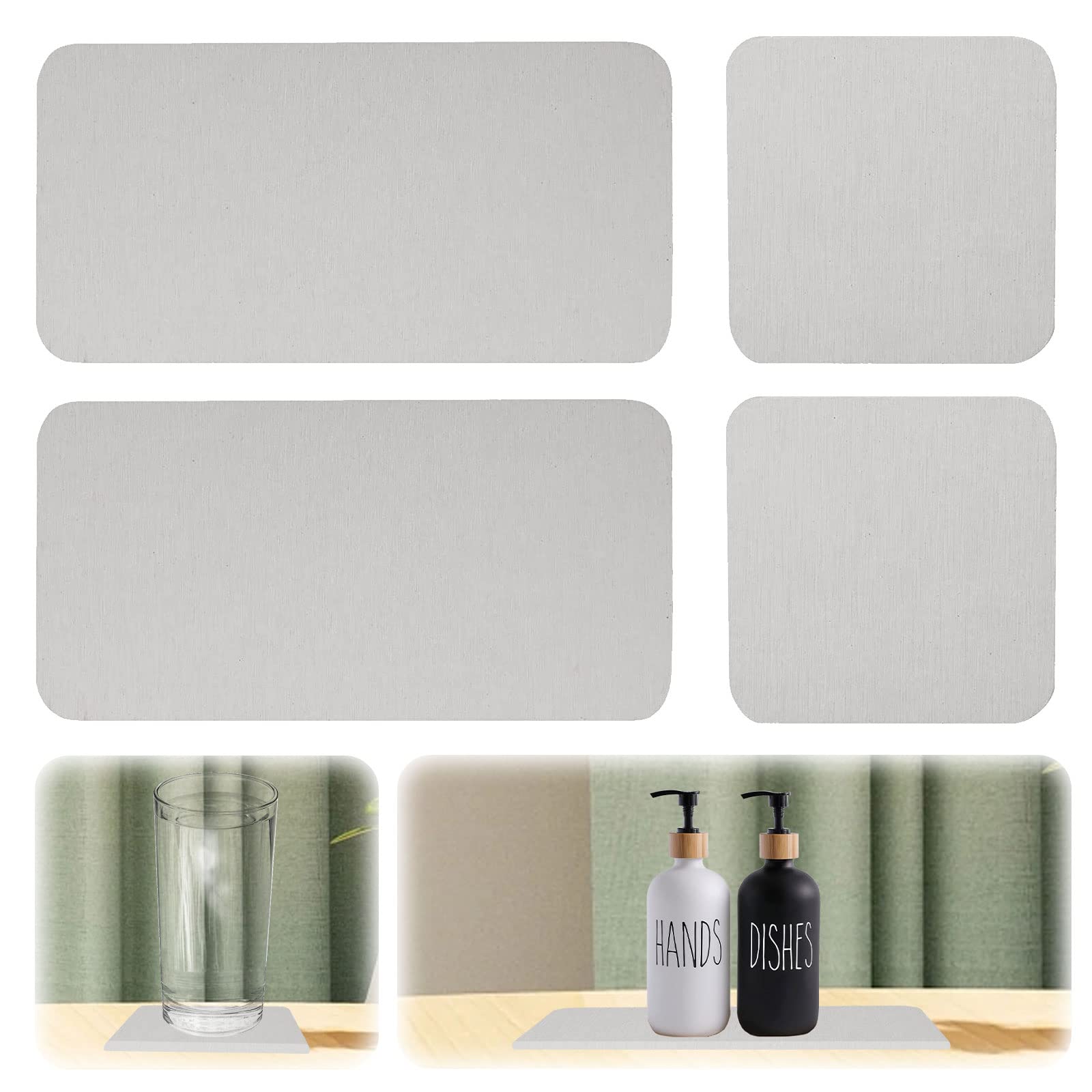 4pcs Quick Drying Soap Tray, Diatomite Soap Dish Anti Slip Water Absorbent Diatomite Coasters, Water Absorbent Soap Tray With Footrest Diatomaceous Earth Soap Dish For Bathroom And Kitchen (white)