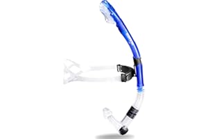 Seago Swim Snorkel for Lap Swimming, Dry Top Front Swimmer Snorkel for Adult Youth, Snorkel Gear Swimming Training Equipment in Pool and Open Water with Comfy Head Pads Food-Grade Silicone Mouthpiece