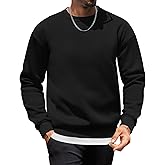 COOFANDY Men's Crewneck Sweatshirts Long Sleeves Fleece Sweatshirts Thermal Casual Pullover Shirt