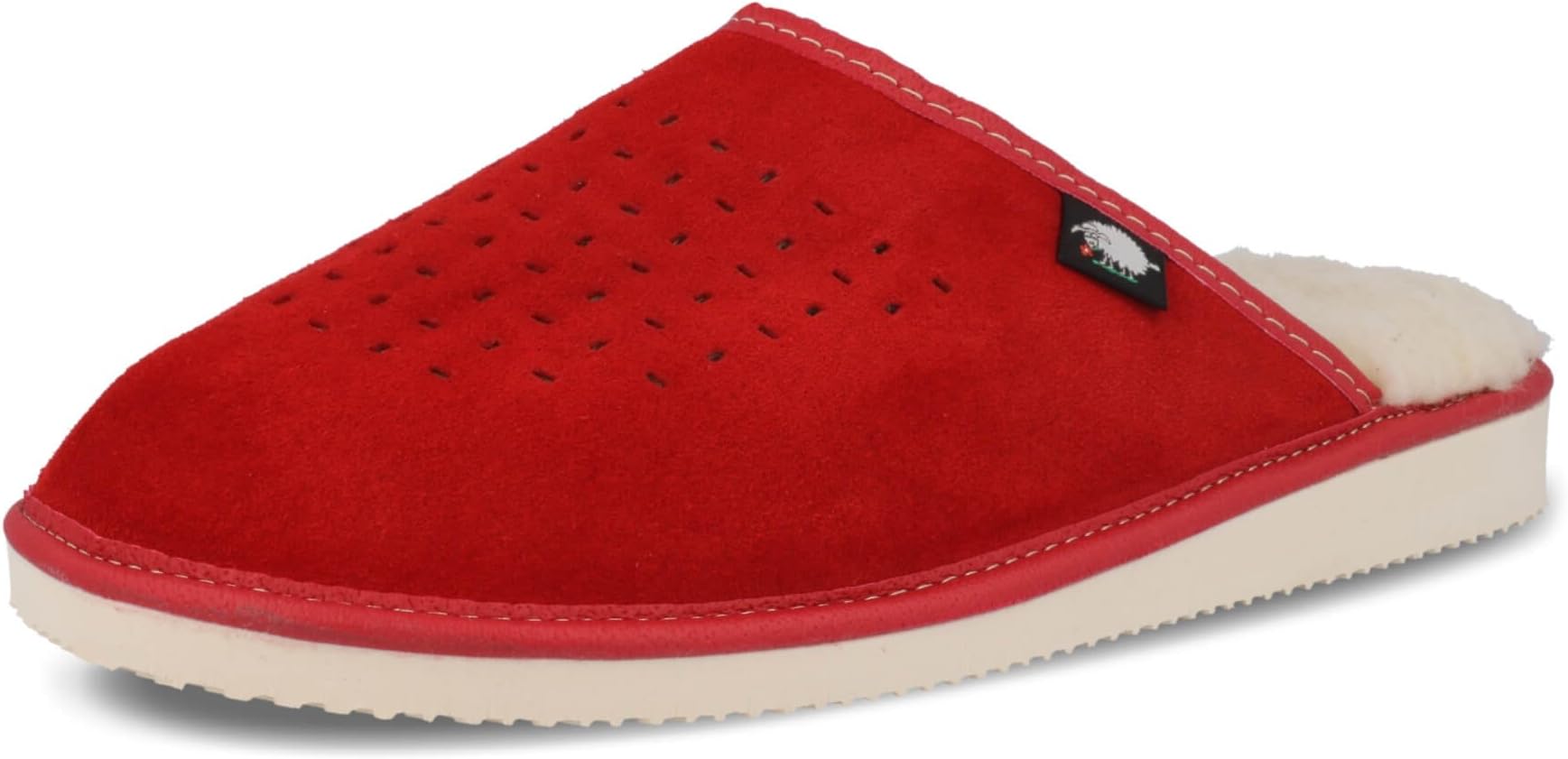 FOOTHUGS Ladies Suede Mule Slippers with Natural Wool Lining and Arch Support Size 3.5,4,5,6,7,8UK