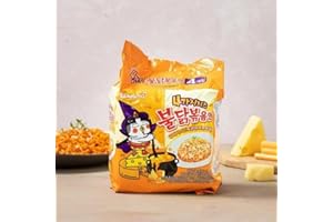 Samyang Buldak Spicy Ramen,Hot Chicken Ramen,Korean Stir-Fried Instant Noodle,Quattro Cheese Flavor,1 Bag with 5 Pack