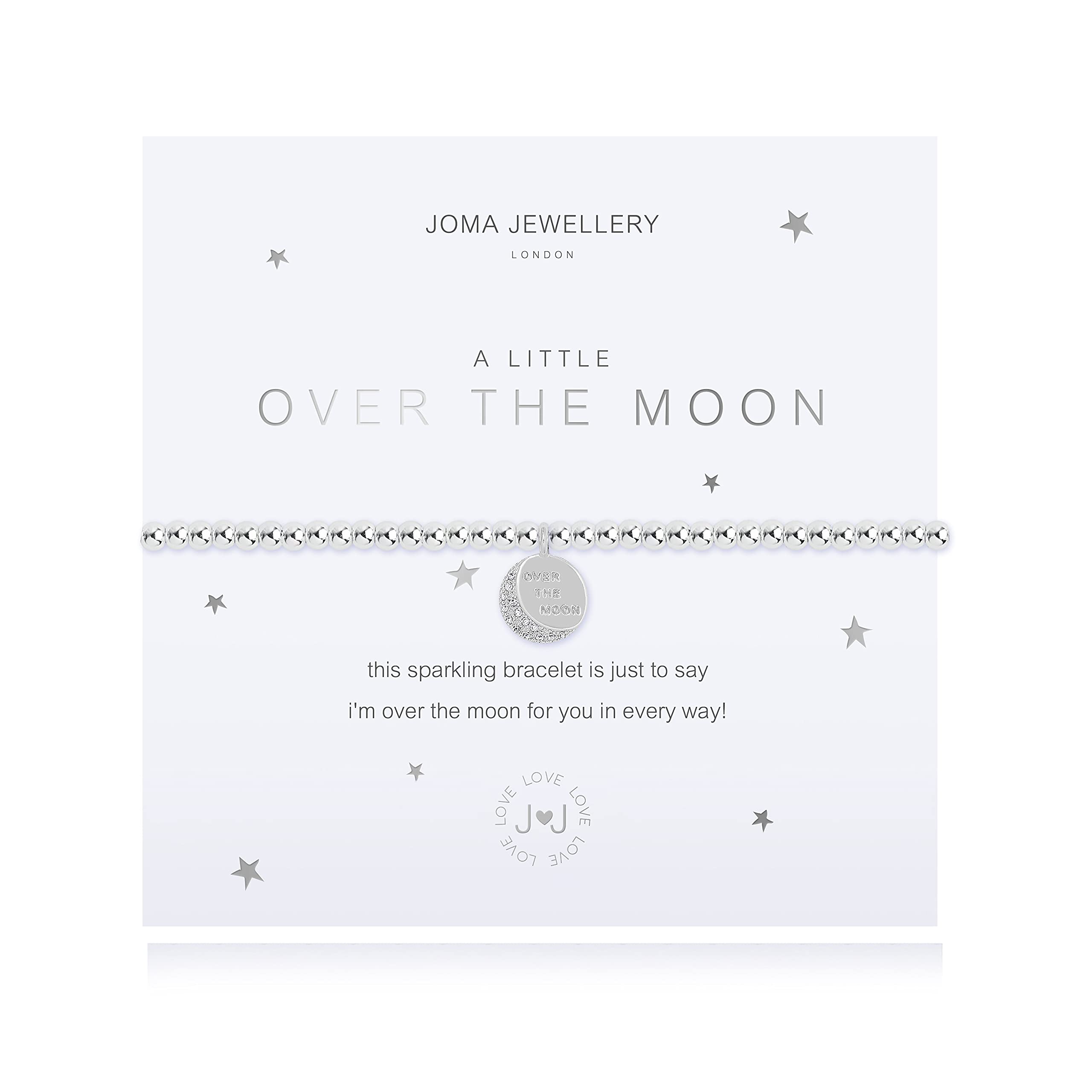 A LITTLE OVER THE MOON BRACELET IN SILVER