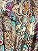 Floral Paisley Brown Faux Silk Satin Fabric 48