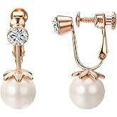 Yoursfs Rose Gold Zircon Pearl Earrings For Women Aretes De Perlas Para Mujer Elegantes Earrings For Women Trendy