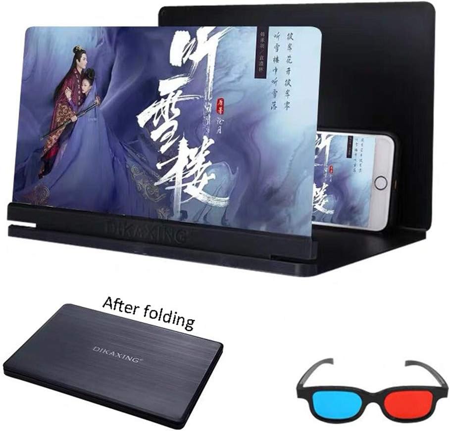 DevileLover 20 inch Phone Screen Magnifier Protect Eyes Amplifier Enlarger Zooms 3-5 Times 3D HD Movie Video Amplifier Large Field of View Anti-Fatigue Foldable Screen Magnifier