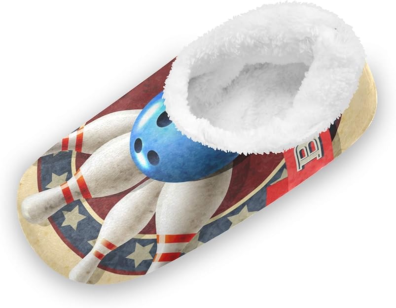 TropicalLife XIXIKO Bowling Sport Ball Pattern House Slipper Winter