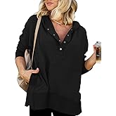 onlypuff Oversized Pulllover Hoodies for Women Fall Fashion Sweatshirts Teen Girls Hooded Tunic Tops