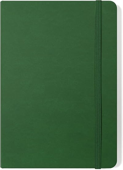 Silvine A5 Executive Hardback Notebook Green 160 Pages 90gsm Ivory Paper