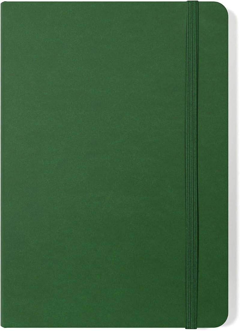 Silvine A5 Executive Hardback Notebook Green 160 Pages 90gsm Ivory Paper