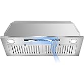 Zomagas Range Hood Insert 30 inch, Ducted/Ductless Range Hood with Gesture Sensing & Touch Control, Built-in Kitchen Hood 600