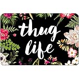 ZBLX Thug Life Flowers Doormat Entrance Mat Floor Mat Rug Indoor/Bathroom Mats Rubber Non Slip (23.6"x15.7",L x W)