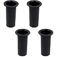 T Tulead 4.72"x2.68" Speaker Port Tubes ABS Speaker Cabinet Port Tube Black Bass Air Ports 2-Inch Installation Diameter Pack of 4