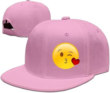Amazon Lala71 顔文字 絵文字 チュウ キス 投け キッスする 顔 アイコン 野球キャップ 今季最新 エアー トレーニング 紫外線 ピンク One Size キャップ 通販