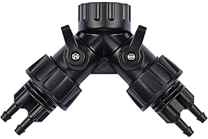 Yulaiyoen 1/4 Inch Drip Irrigation Tubing to Faucet Adapter Connector, 2 Way Y Splitter for 3/4" Inch Garden Hose to 1/4 Inch Drip Irrigation Hose