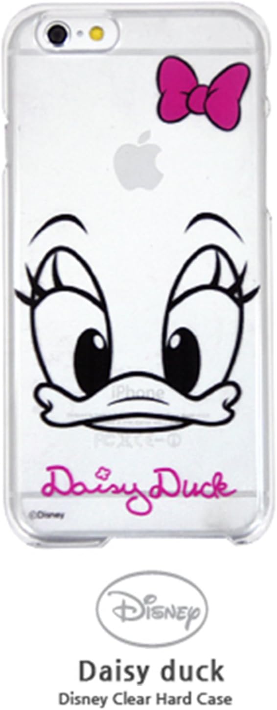 Disney Genuine Hard Clear Bumper Case Collection Clear Donald Duck, Clear Daisy Duck, Clear Mickey, Clear Minnie, Pink, Sky Blue, Gray, Brown, Orange Mickey Minnie for iPhone 6 plus (Clear Daisy Duck)