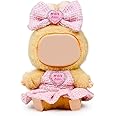 Decorative Dress for Laabubu, Fits 5.91-6.7 inch Laabubu Dolls, Luxury Chic Style Set, High-End Fashion Accessories, Pink Heart Design with Rhinestones, Outfit Clothing Set