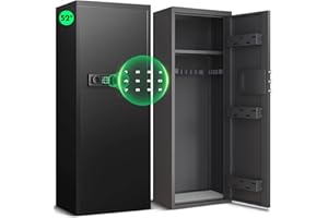 10-12 Gun Safe, Large Unassembled Gun Safe for Home Rifles and Pistols, Quick Access Long Gun Cabinet for Rifles and Shotguns