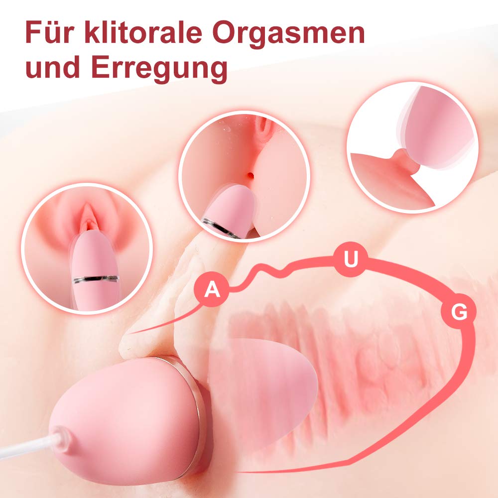 Fondlove Vibro Ei Bullet-Vibratoren Vibrationseier mit Zunge Vibrator Klitoris Stimulator und G Punkt Vibratoren Sexspielzeug für Frauen