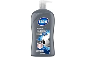 Dial Men 3in1, Body, Wash, Hair Wash, Face Wash, Refresh,Blue Sage Scent, 946ml, Dermatologist Tested, Free from Silicones, P