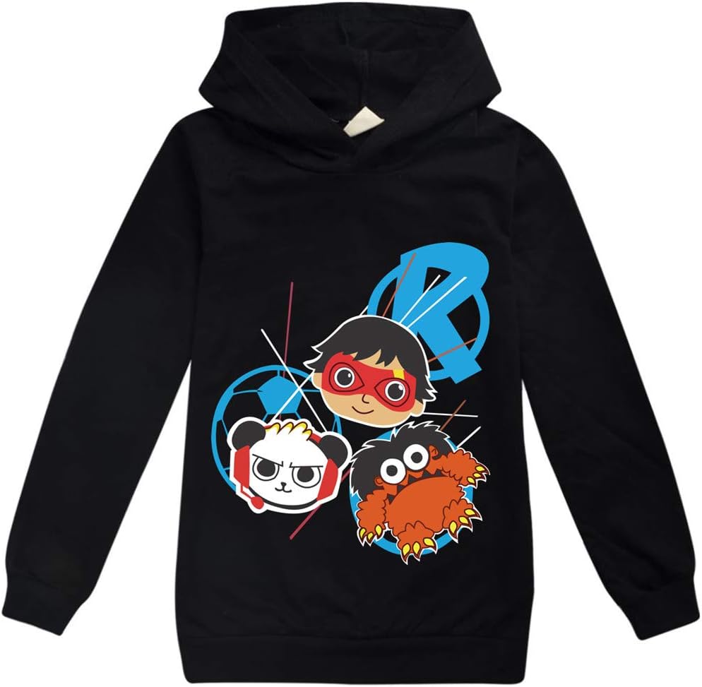 Boys & Girls Ryans Hoodie World Vlogger YouTube Toy Review Kids Captain Costumes