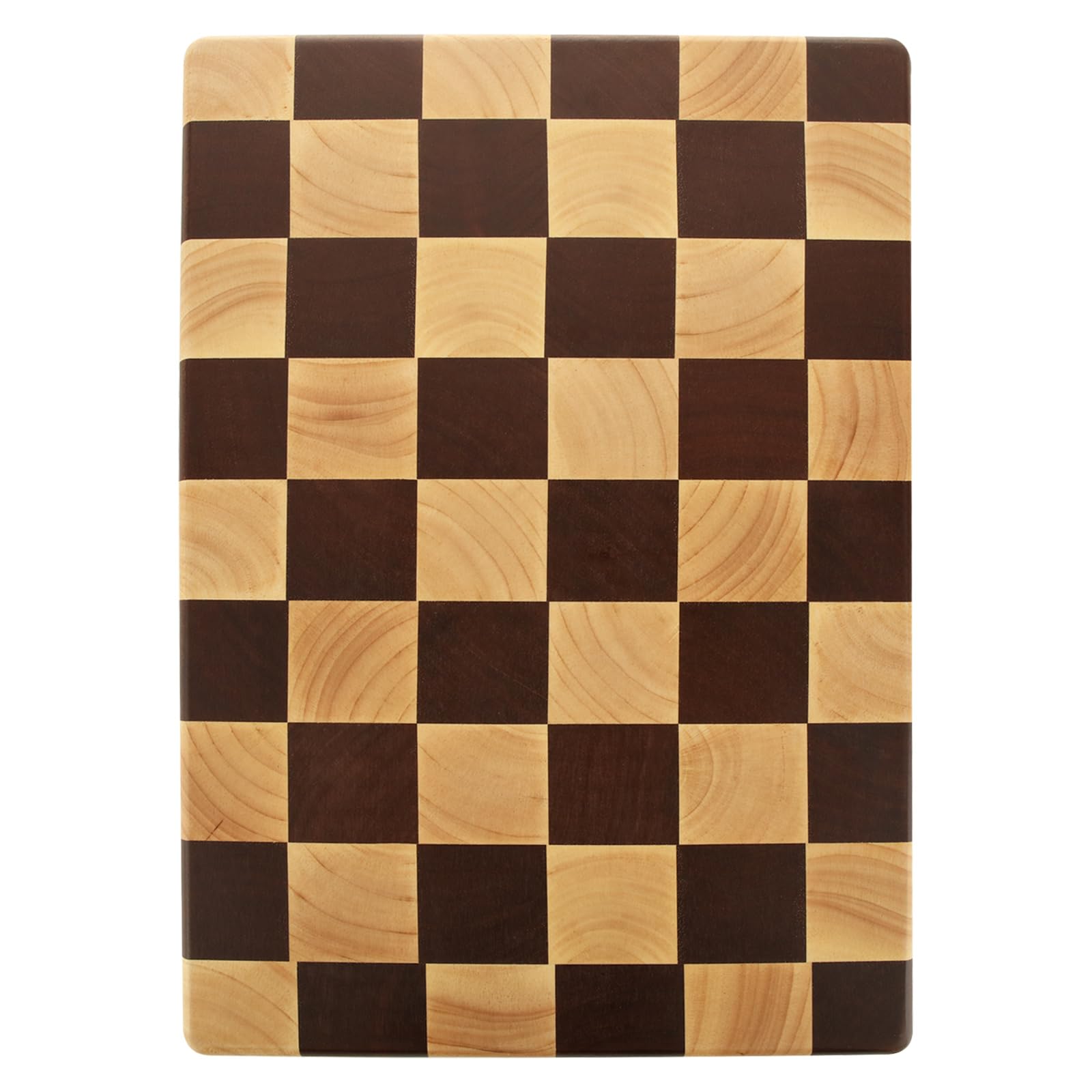 ASelected Chopping Board Wood Chopping Board Square Checker Cutting Board 40X28X2.5Cm Large Rubber Wood Cutting Board