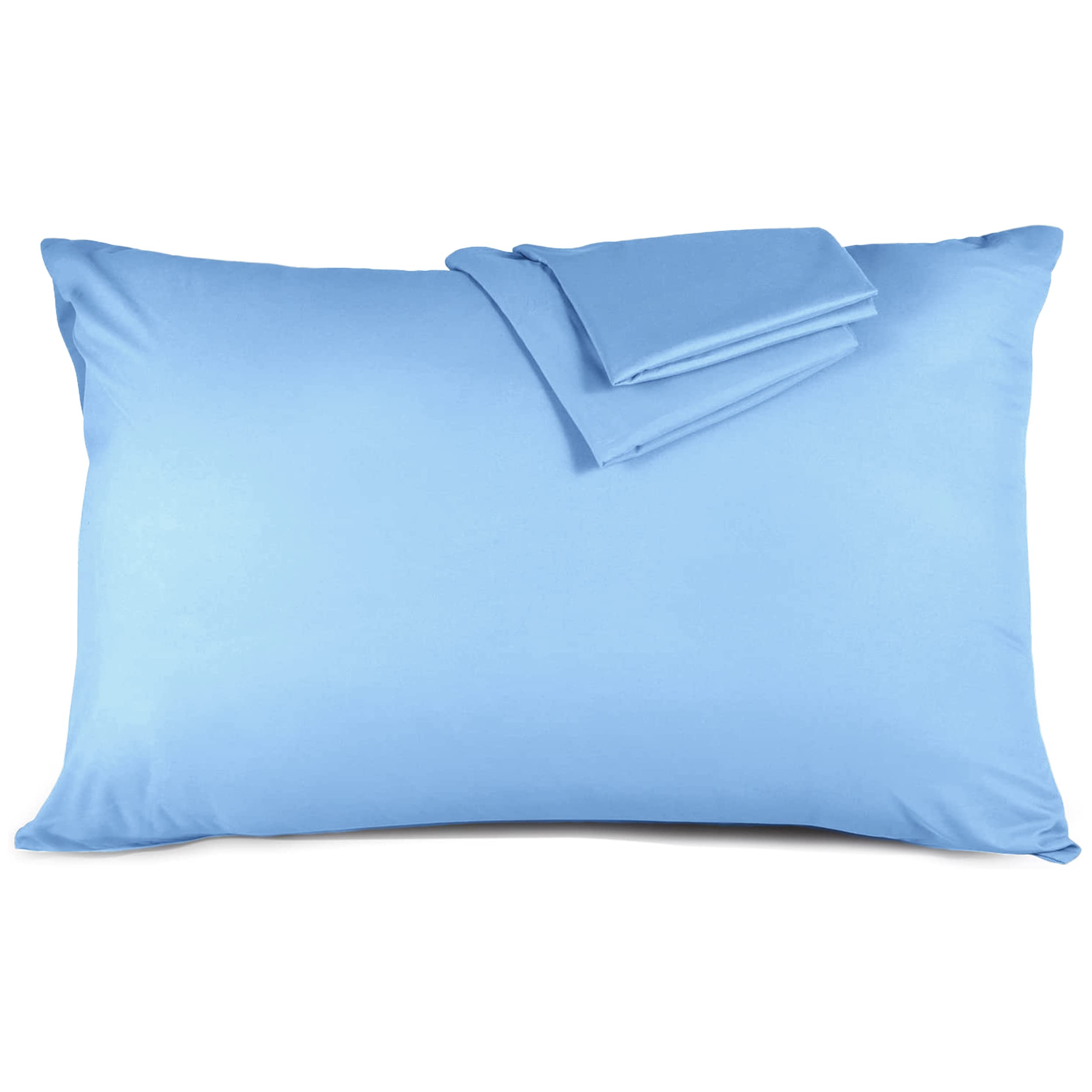 Hafaa Pillow Cases 2 Pack Brushed Microfiber Plain Pillow Cases with Envelop Closure – Wrinkle & Fade Resistant Pillow Cover, (Sky Blue, 50x75 cm) — image 1