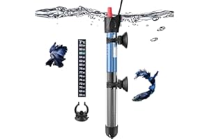 FEDOUR 25W 50W 100W 300W Submersible Adjustable Aquarium Heater, for 3–70 Gallon Fish Tank (100W for 10~30gallon)