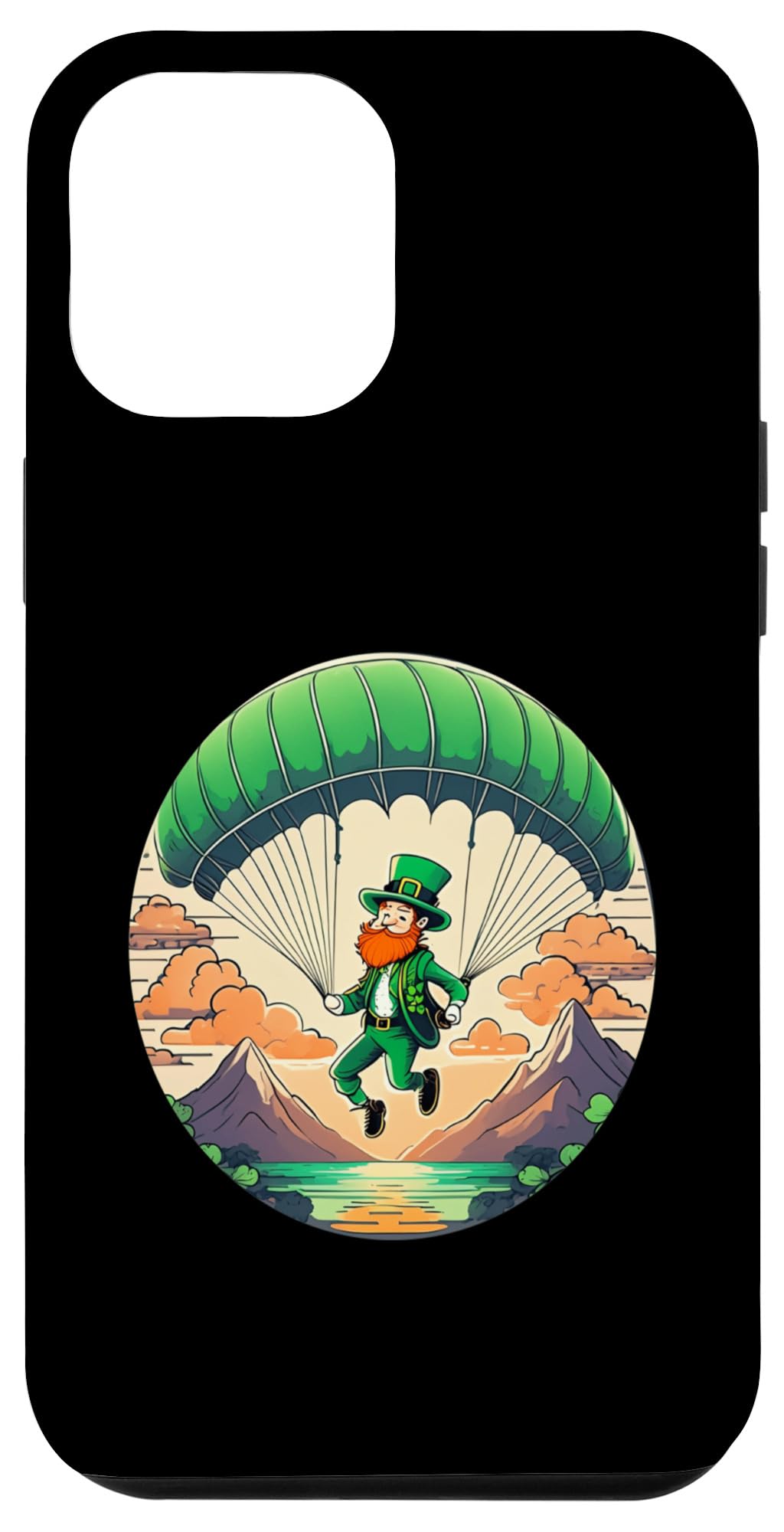 iPhone 15 Pro Max St. Patrick's Day Shamrock St Paddy's Day Paragliding Case