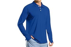 JWNYJFB Sun Shirt Mens UPF 50 Long Sleeve UV Protection Golf Polo T-Shirt Lightweight Hiking Fishing Swim Cooling Shirts