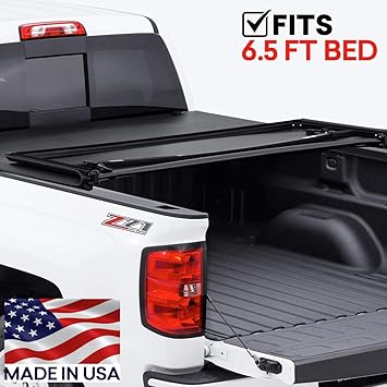 Amazon Com Tonneau Cover For Chevy Silverado 2014 2019 6 5 Ft Bed Trident Fastfold 69110 Automotive