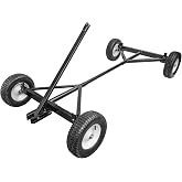 FARM-TUFF ATV Utility Wagon Chassis, 2200lb Capacity | Heavy-Duty Alloy Steel Platform Trailer Frame, Adjustable 49-78 Inch Length, Includes Pneumatic Tires &amp; Hitch