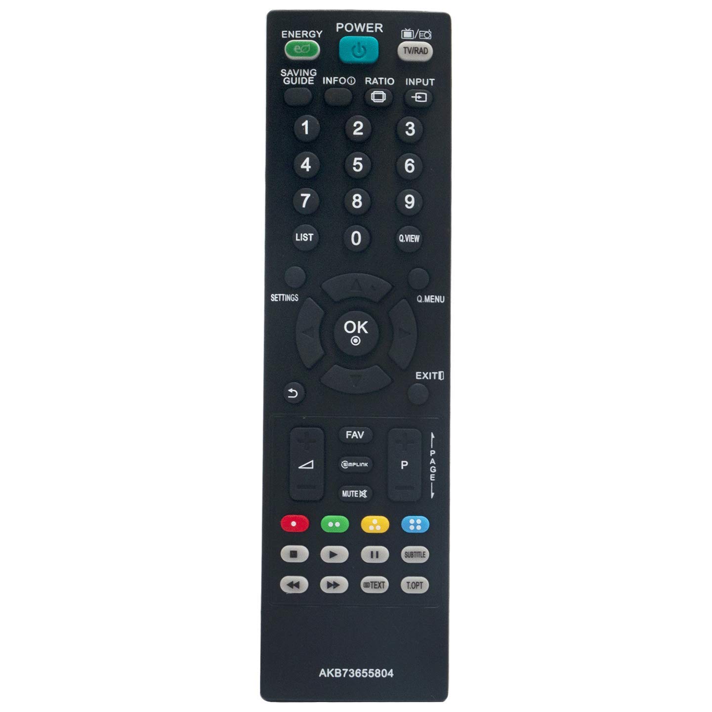 VINABTY AKB73655804 Remote Control for LG TV 32CS460 32LS3400 42CS460 42LS3400 22LT360C 26CS460 42LT360C 26LT360C