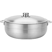 Aramco Alpine Aluminum Caldero, 7-Quart, Silver