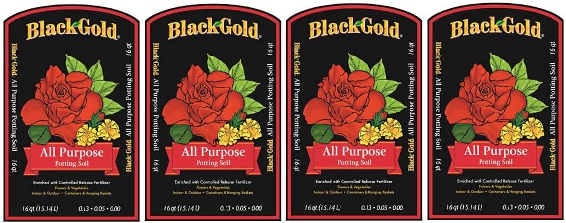 Black Gold 1310102 16-Quart All Purpose Potting Soil With Control : Soil And Soil Amendments : Garden & Outdoor