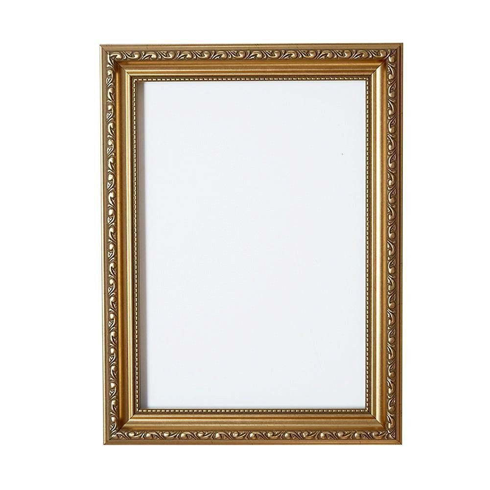 Gold – 20" x 16" Ready to hang Ornate Shabby Chic Picture/Photo/Poster frame with High Clarity Styrene Shatterproof Perspex Sheet & MDF backing board