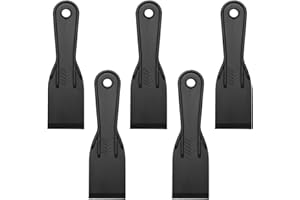 QIOJIRMU 5 Pcs Plastic Putty Knife,2Inch Flexible Paint Scraper Tool for Spackling,Repairing Drywall, Removing Wallpaper, Applying Mud or Plaster