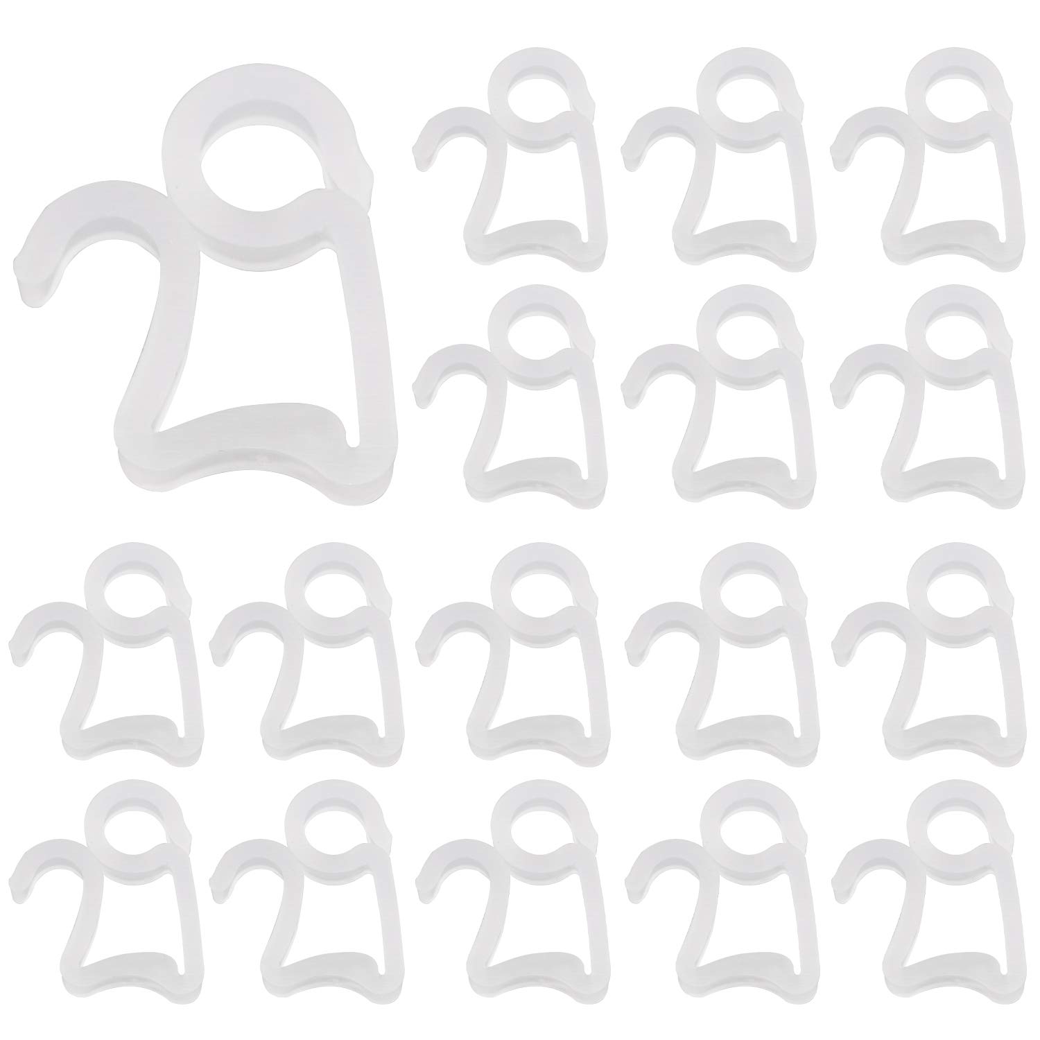 LUTER 120Pcs Christmas Light Gutter Clips Hanging Hooks for Christmas Outdoor LED Decorative String Lights (White)