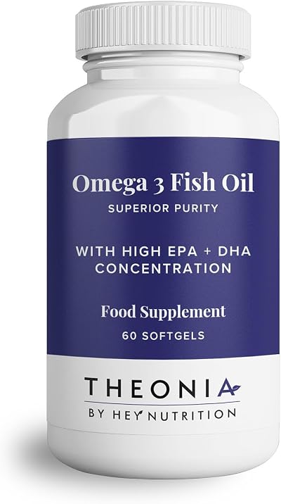 Hey Nutrition Theonia Pure Omega-3 2000mg with Vitamin E 60 Softgels UK