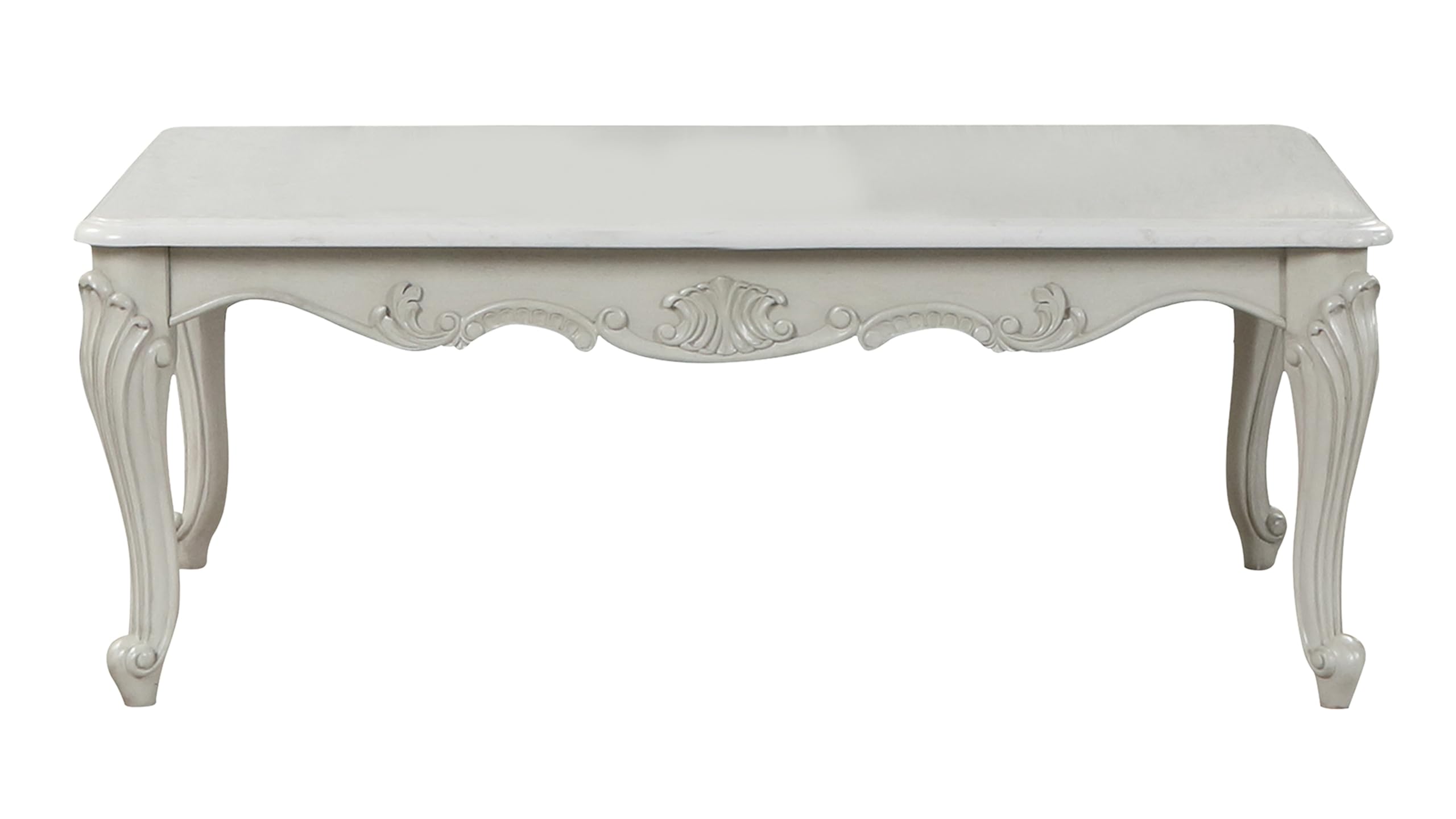 Photo 1 of **the color es reference**Matrix Furniture Group Tuscan Traditional Style Coffee Table Made with Wood in Silver Finish