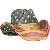 Peter Grimm Straw Round Up Cowboy Hat &ndash; Stylish and Versatile Straw Hat for Men and Women - One Size
