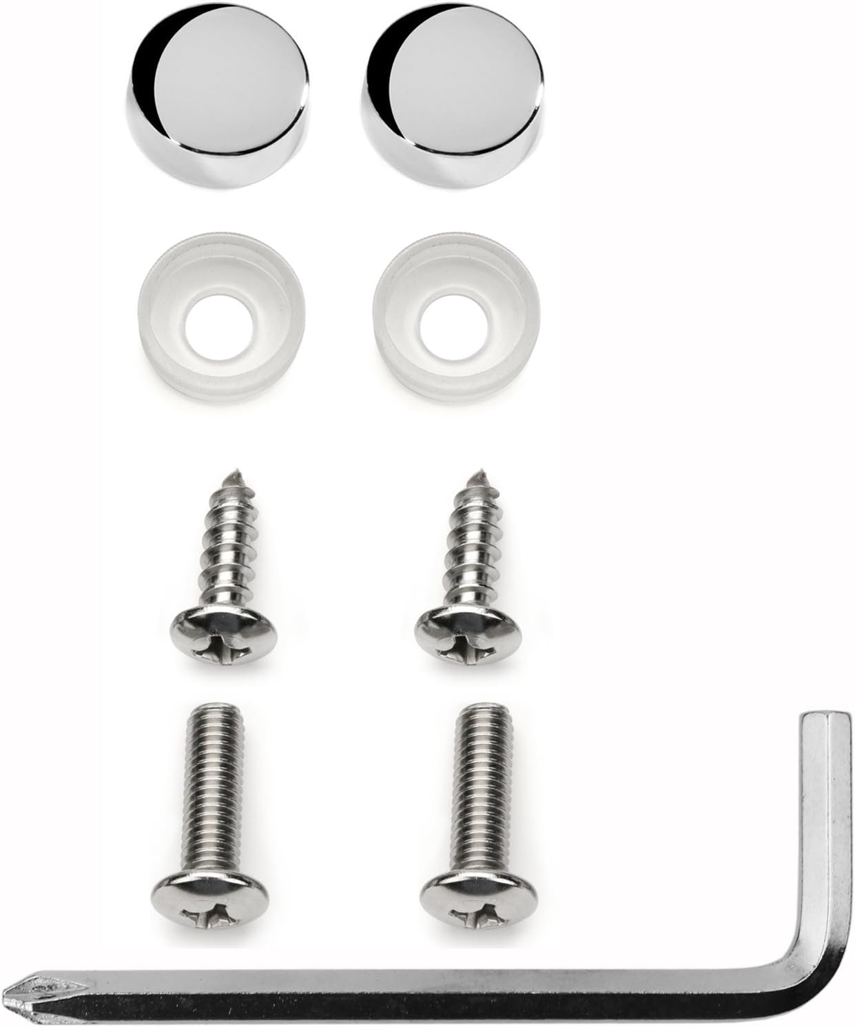 Slim Stainless Steel License Plate Frame Chrome 2 Holes